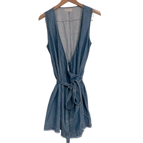 Madewell Raw Hem Wrap Dress. - Picture 5 of 8